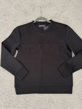 NWT Alexander Wang x H&M Black Neoprene Scuba' Pullover Sweatshirt  Sz Large